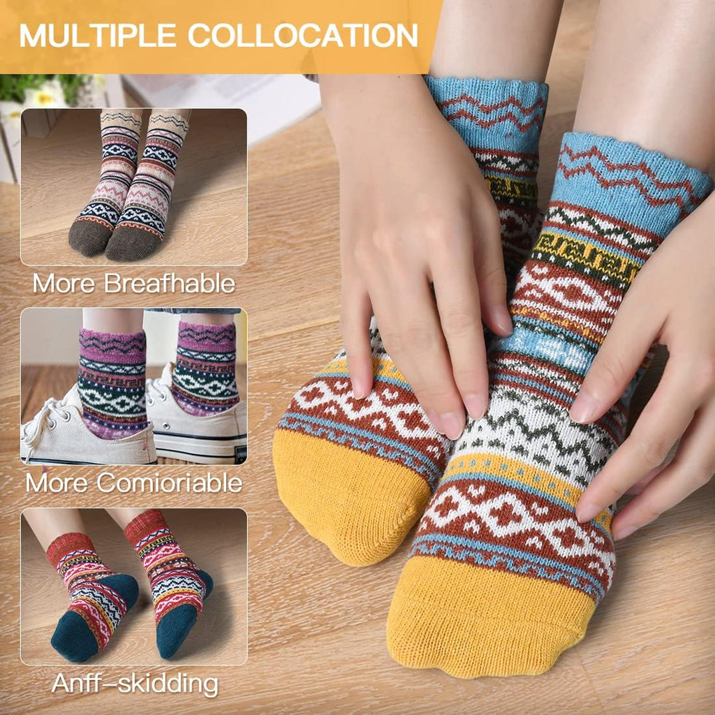 Socks for Women Winter Thick Warm Wool Socks Cozy Crew Christmas Gift