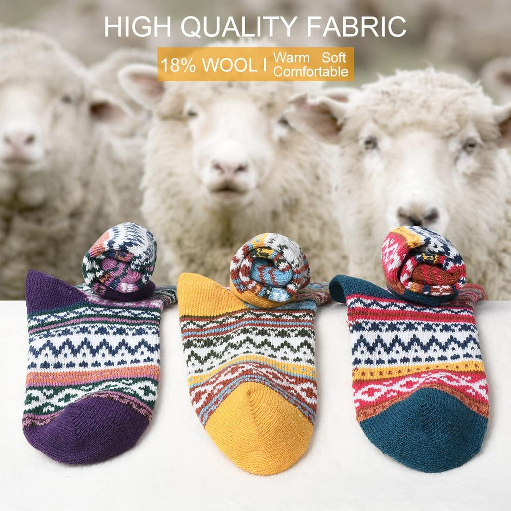 Socks for Women Winter Thick Warm Wool Socks Cozy Crew Christmas Gift