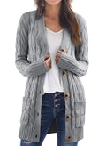 Womens Gray Sweater Fall Winter Cardigans for Women Ligghtweight Cardigan for Women