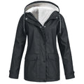 Womens Winter Jacket Lightweight Fleece Lined Coats for Cold Weather, Drawstring, Zip-Up Hooded Coats plus Size Outerwear