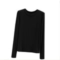 Long Sleeve Shirts for Women Crewneck Soft Thermal Undershirts Solid Color Sleepwear Casual Base Layer Pullover Tee Tops