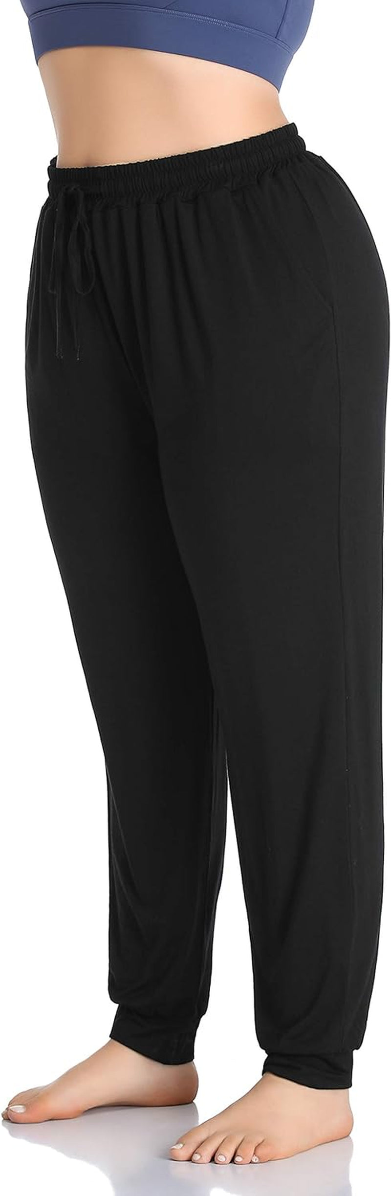 Elevate Your Comfort: Women's Plus Size Casual Lounge Yoga Pants with Drawstring and Pockets