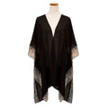 Animal Border Chiffon Kimono Poncho