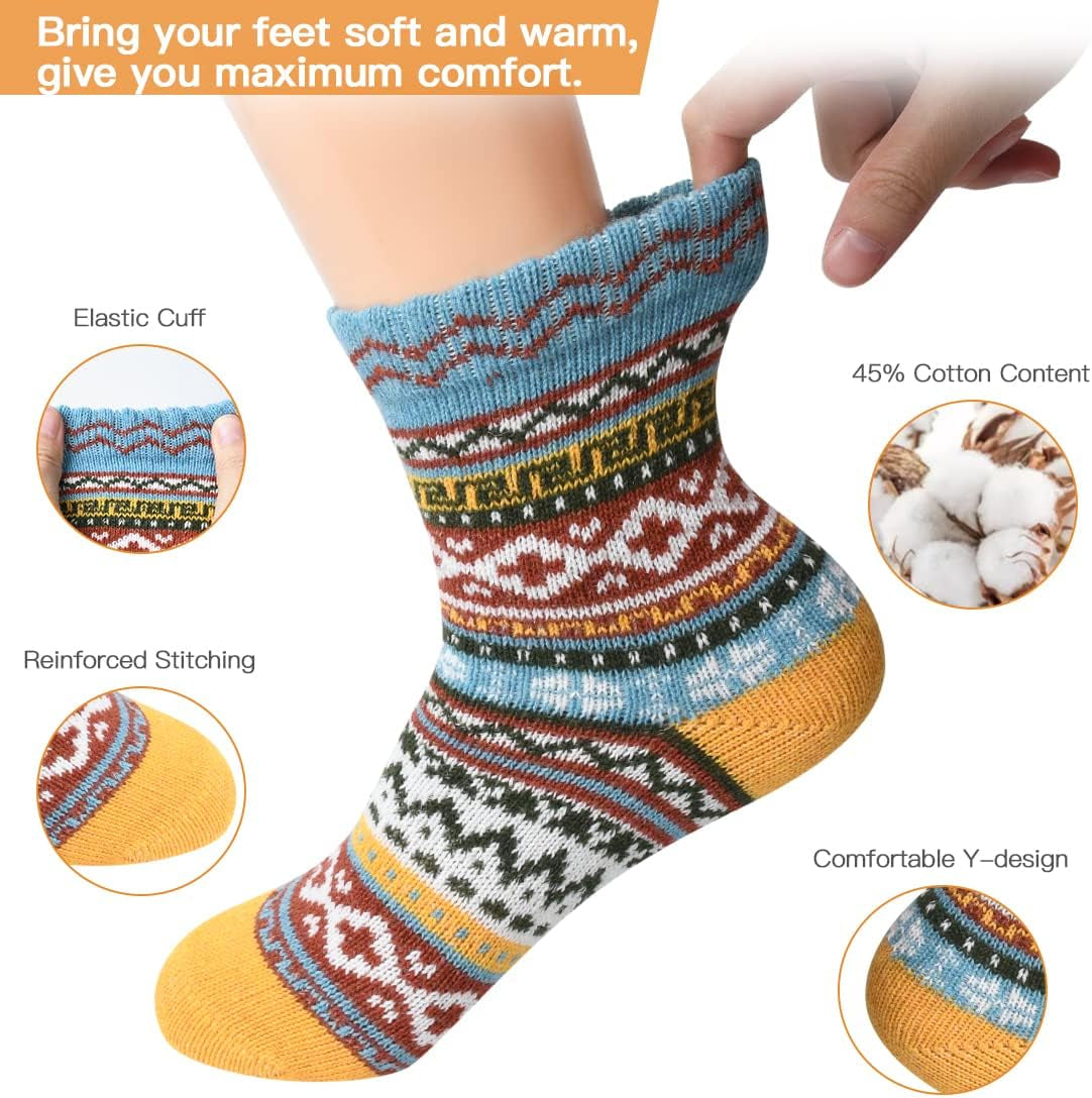 Socks for Women Winter Thick Warm Wool Socks Cozy Crew Christmas Gift