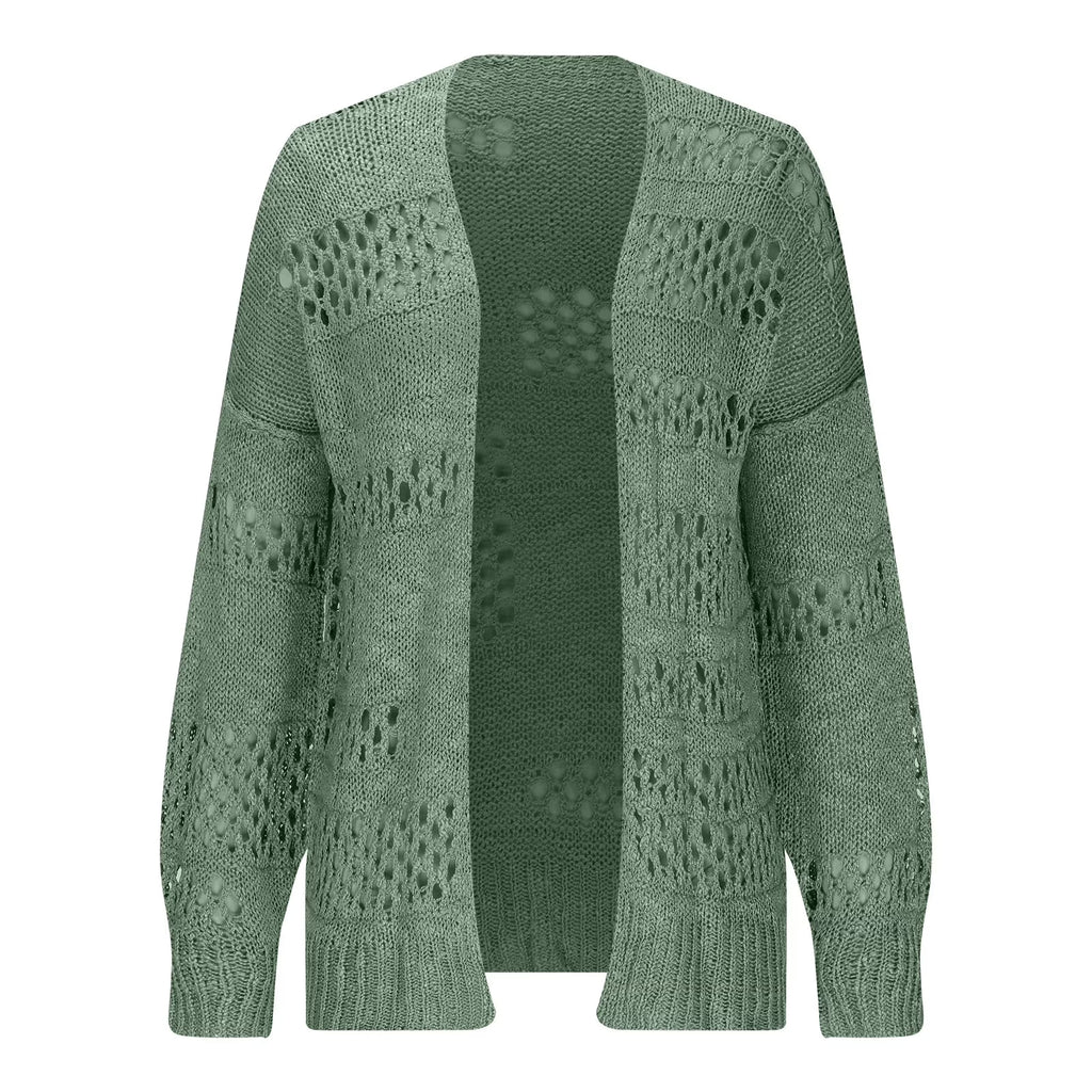 Lightweight Summer Fall Cardigan for Women Spring Open Front Long Batwing Sleeve Netted Crochet Cardigans Sweaters