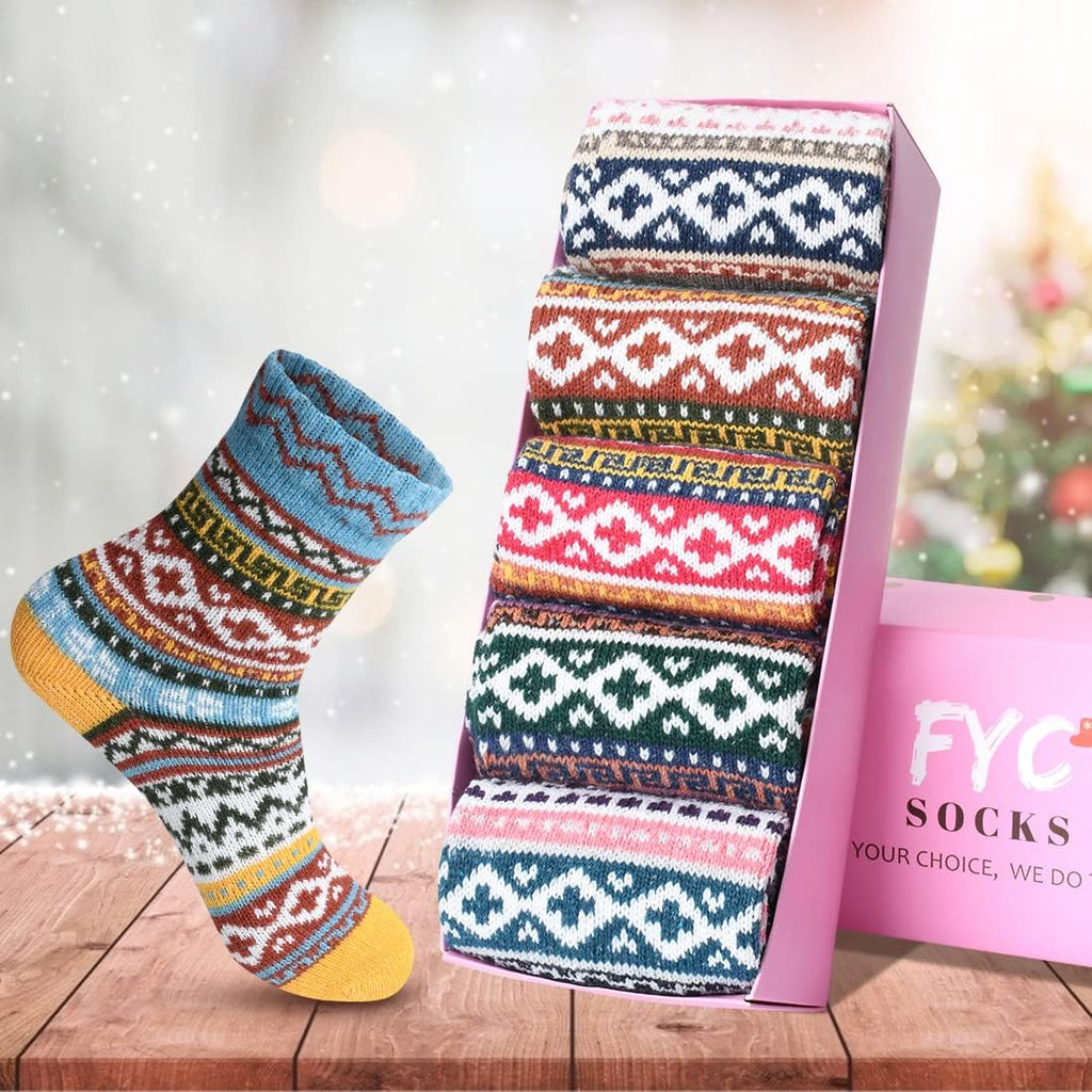 Socks for Women Winter Thick Warm Wool Socks Cozy Crew Christmas Gift