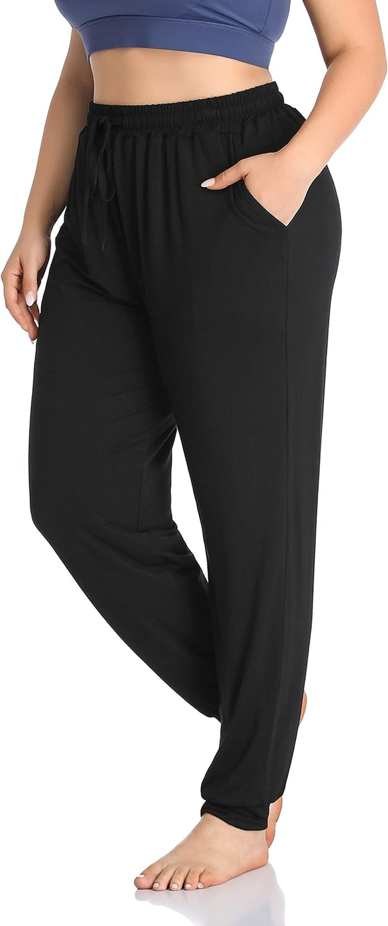 Elevate Your Comfort: Women's Plus Size Casual Lounge Yoga Pants with Drawstring and Pockets
